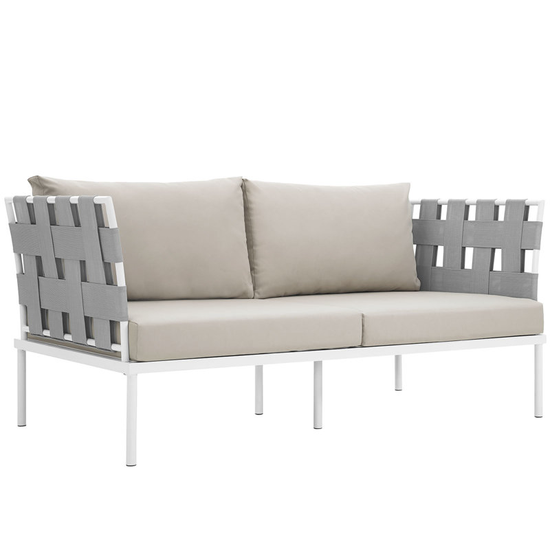 Causeuse d'extérieur en aluminium Harmony, Beige