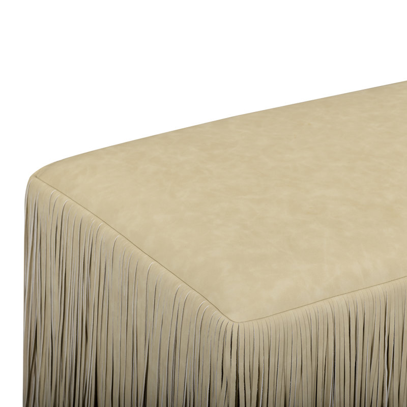 Banc en cuir Shag Me, Beige