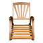 Siège berçant en bois avec repose-pieds rétractable et résistant aux intempéries, fauteuil de finition, repose-pieds mobile à l'ombre