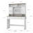 43" Wide Dressing Table with Lighted Mirror and Makeup Drawer