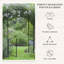 Tonnelle de jardin de 85 po Outsunny, treillis en métal avec barrière, arche de jardin pour vignes grimpantes, décoration de mariage