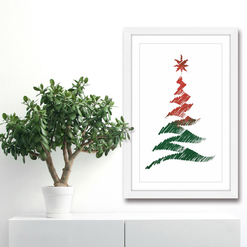 «Watercolor Tree» par Diana Alcala - reproduction de cadre photo sur papier, H 36 po x l 24 po x P 1,5 po