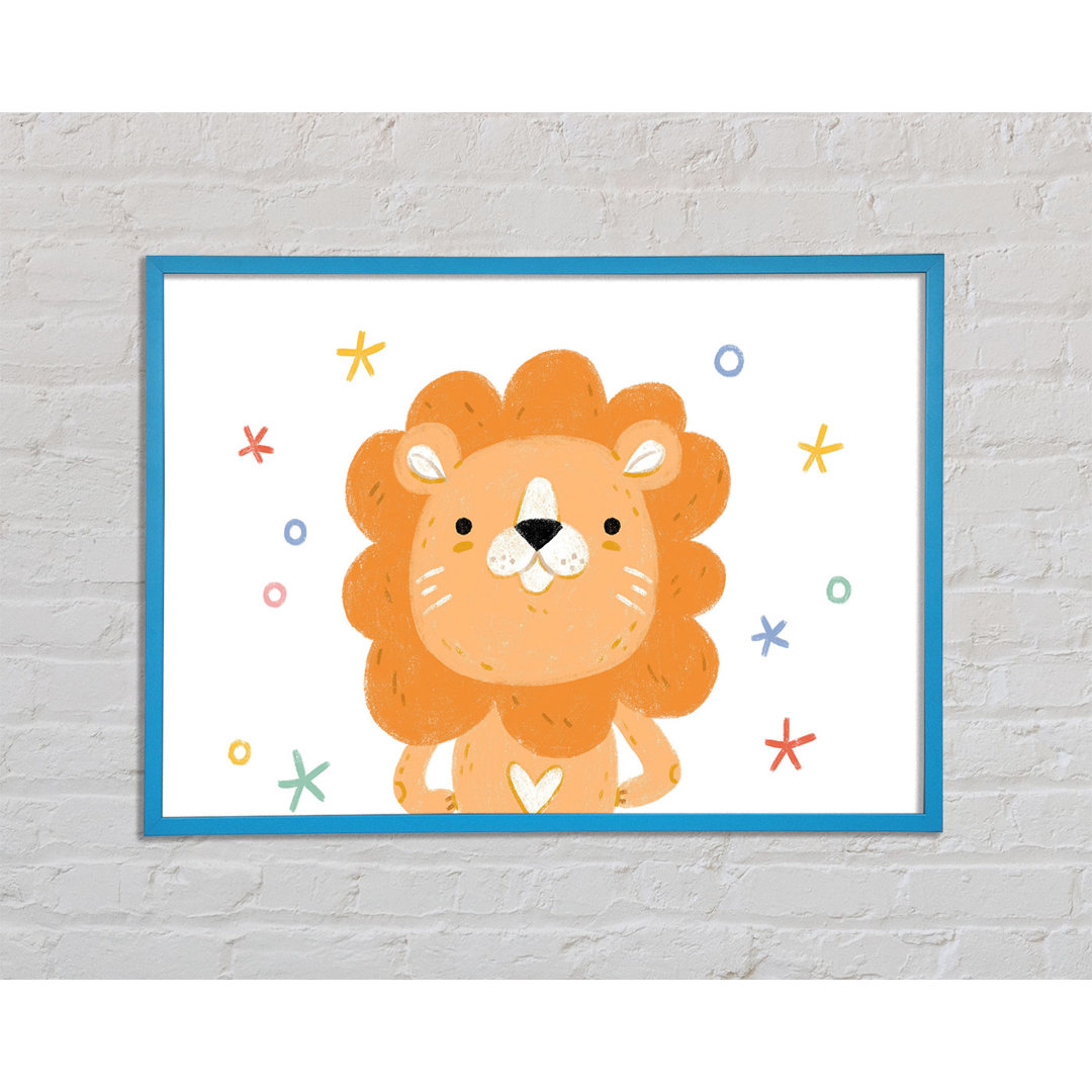 Friendly Lion Colours von Unkown - Einzelne Bilderrahmen Kunstdrucke