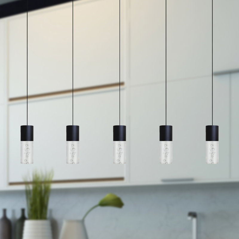 Andromedae 5 - Light Kitchen Island Pendant, Black