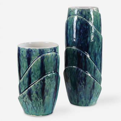 Ensemble de 2 vases Ivy Bronx Tranquil Duo, vases