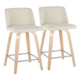 Toriano Swivel Upholstered Counter Stool