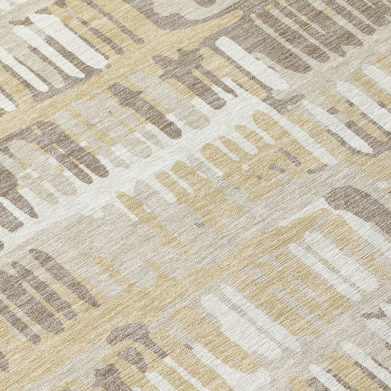 Machine Washable Indoor/Outdoor Chantille ACN2663 Casual Rug, 10' x 14', Beige