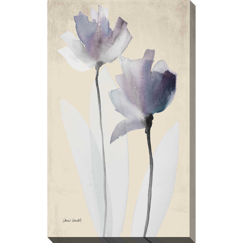 " Double Purple Whisper " by Lanie Loreth, 30" H x 18" W x 1" D, Wrapped Canvas