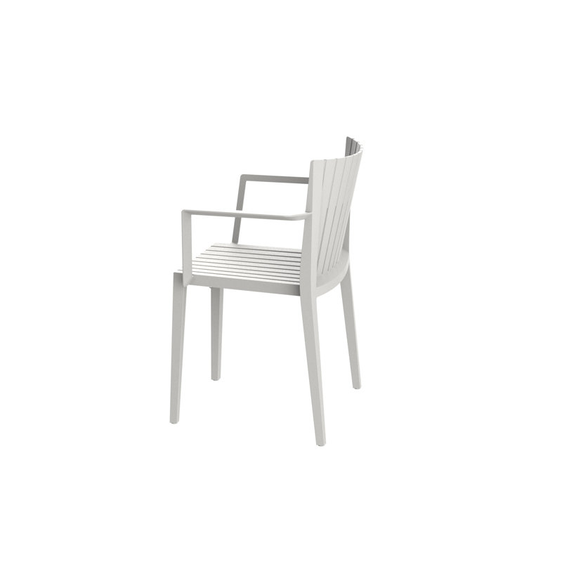 Spritz Stacking Patio Dining Chair, White
