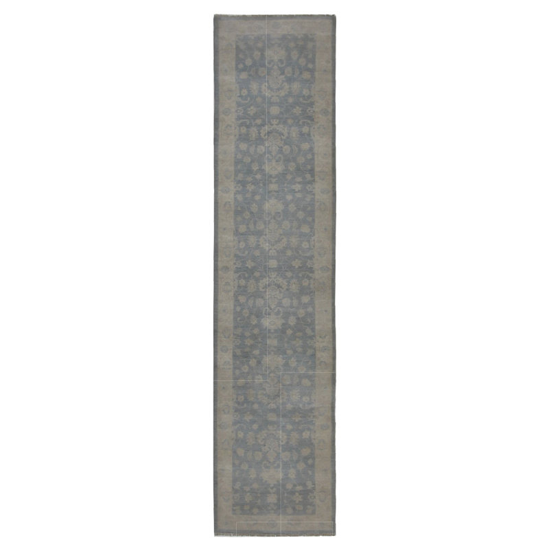 Davey Hand Knotted 3x13 Lt.Blue Runner