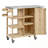 Outdoor Kitchen Island with Lockable Wheels, Storage Cabinet and Towel Rack-913943034