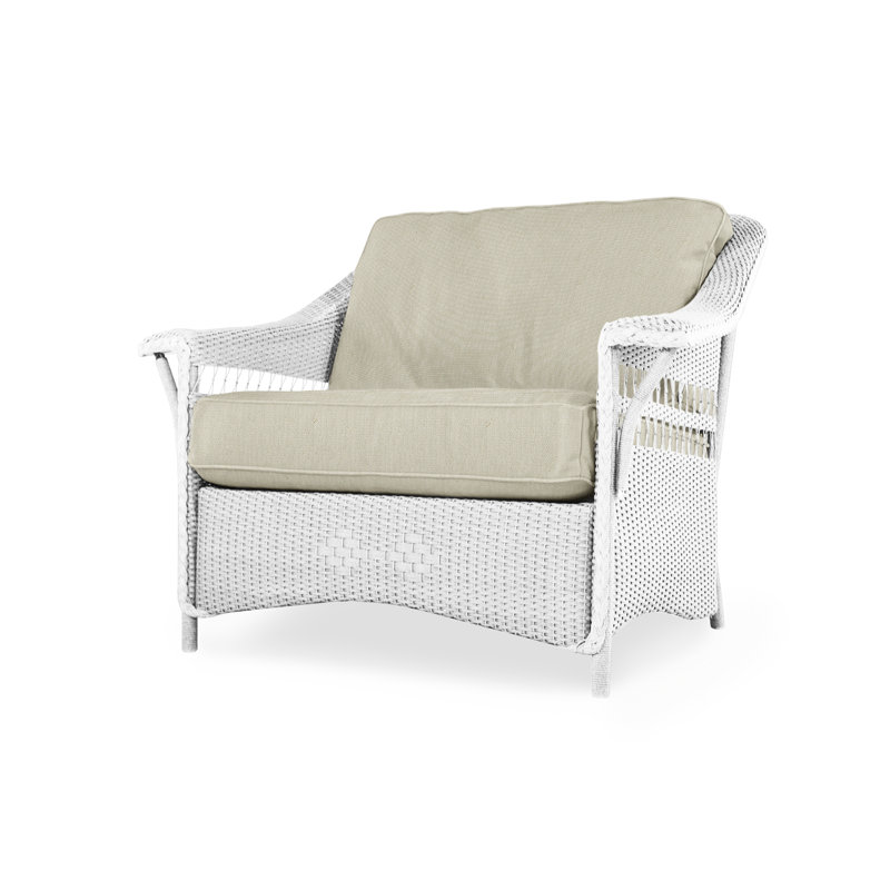 Nantucket Outdoor Lounge Chair, Serena Floral Mist, White