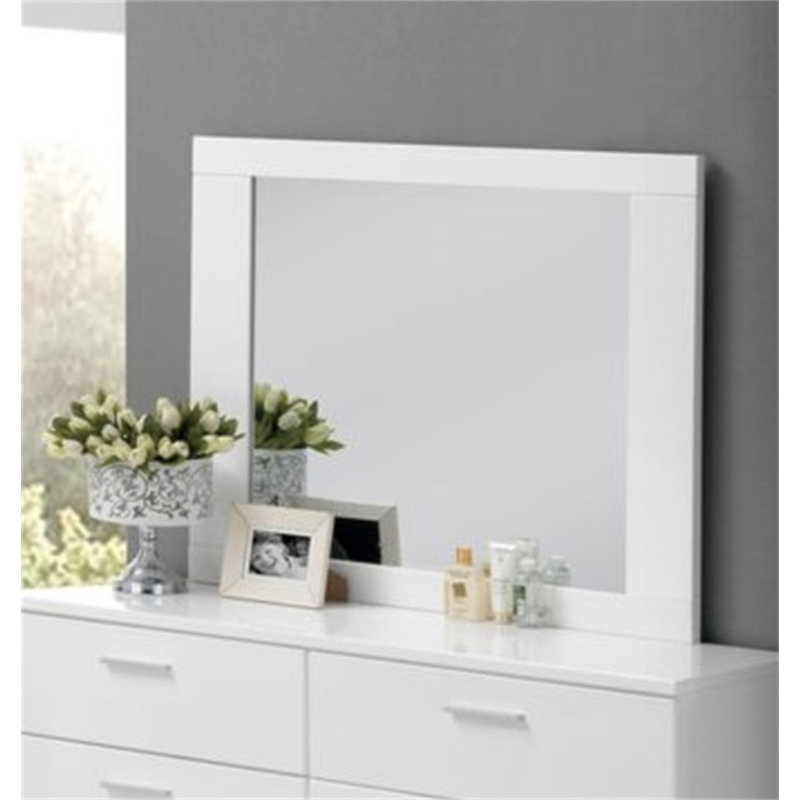 Lorimar White Finish Mirror