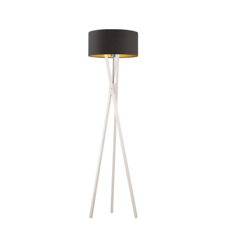 Quinnlynn 150cm Tripod Floor Lamp, Black, White