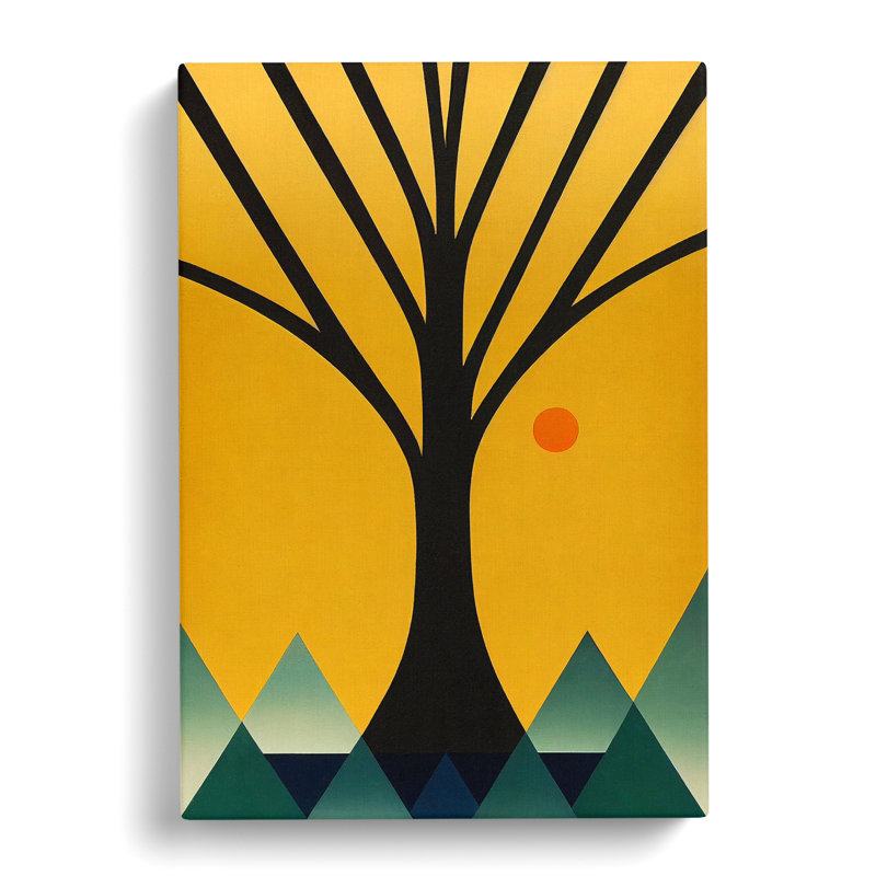 Abstract Art Tree No.6 - Wrapped Canvas, 50cm H x 35cm W x 3cm D