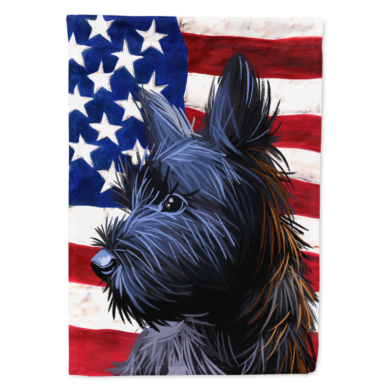 Polyester à 2 côtés 28 x 40 po drapeau maison, Skye terrier