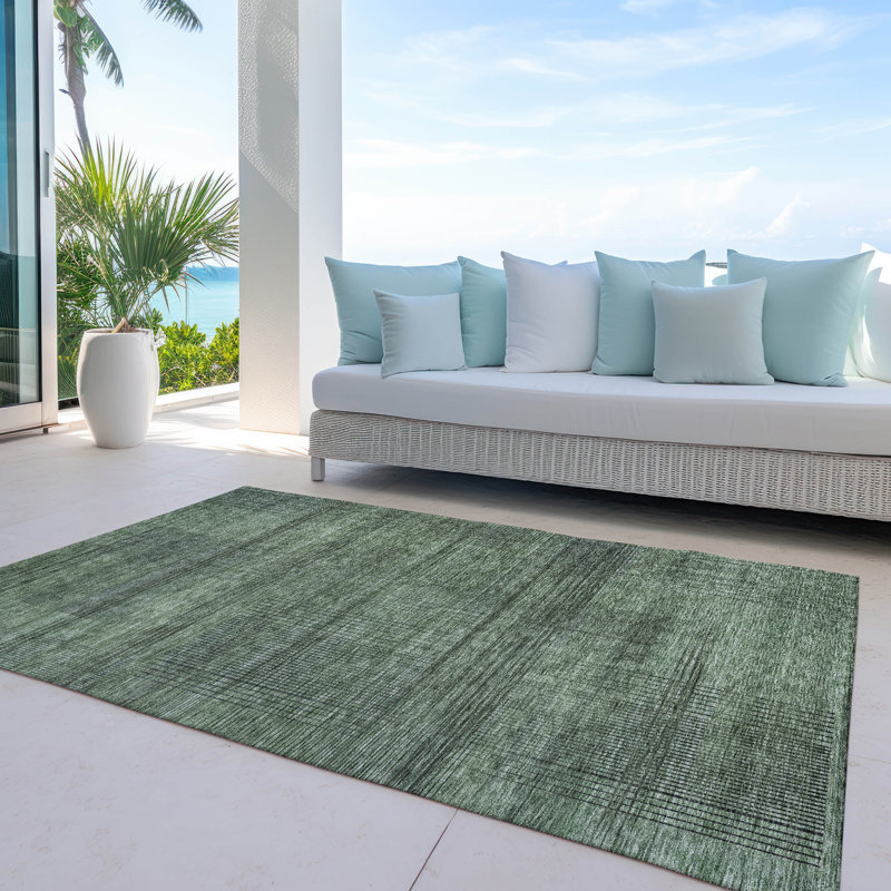 Tapis intérieur / extérieur Malchow avec envers antidérapant, Rectangle 8 pi x 10 pi