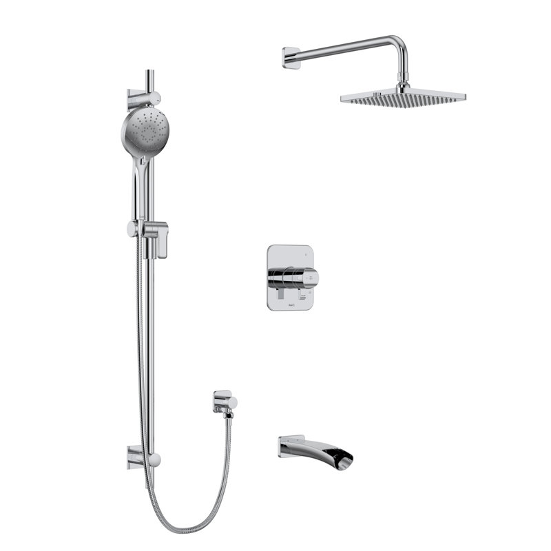 Système de douche thermostatique et à pression équilibrée Salomé 1/2 "avec jusqu'à 3 fonctions avec technologie de valve RioWise