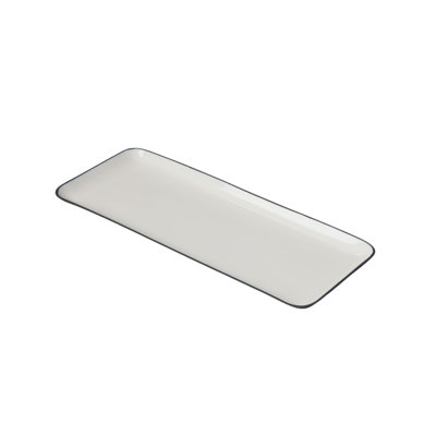 Be Home Porcelain Aluminum and Enamel / Lacquer Stainless Steel Platter Serving Dish