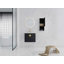 Meuble-lavabo mural avec lavabo en céramique et armoire latérale, portes à fermeture douce, armoire combinée