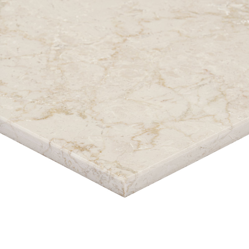 Botticino Extra Light 18x18 Honed Marble Tile, Polished Beige