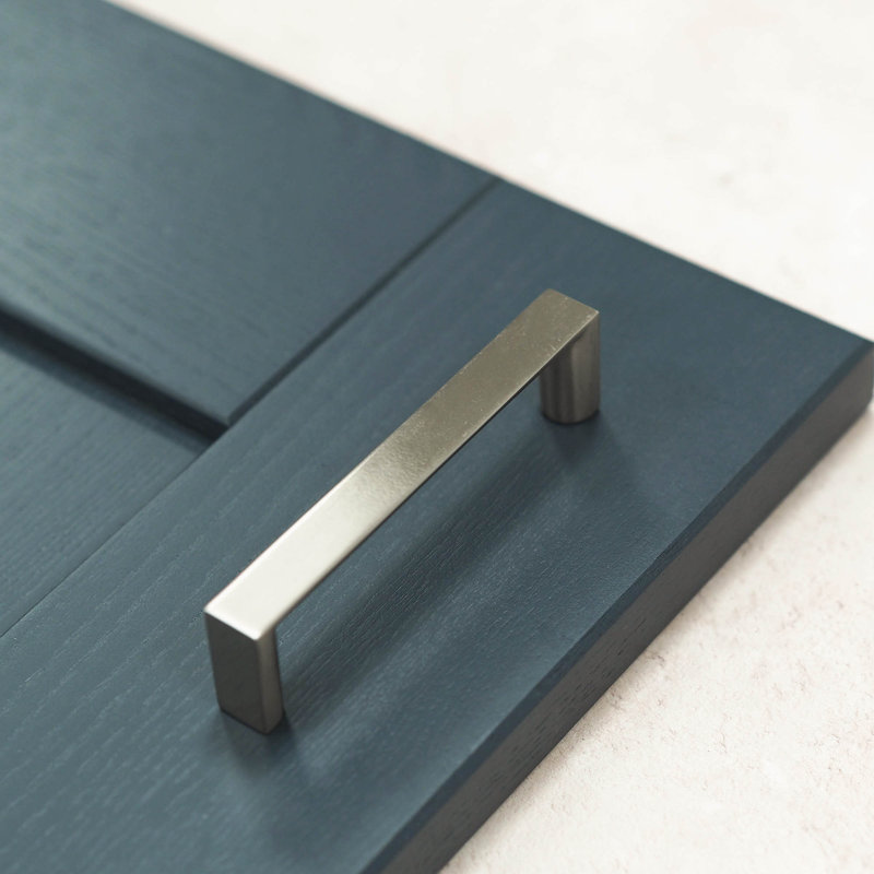 Brushed Nickel Square D-Bar Handles , 96mm