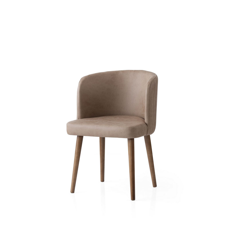 Ensemble de chaises modernes (2 pièces), couleur beige, 22,4 po x 31,9 po x 22,4 po | Structure 100% fer, siège en panneau de particules, pieds en hêtre | Élégant et durable, parfait pour le salon, la salle à manger ou le bureau, capacité de 386 lb