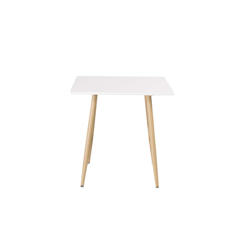 Polar Metal Base Dining Table, White, Black