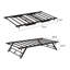 Structure de lit simple pour lit gigogne, lit de jour gigogne avec roulettes verrouillables, plateforme en métal pliable-1187902999
