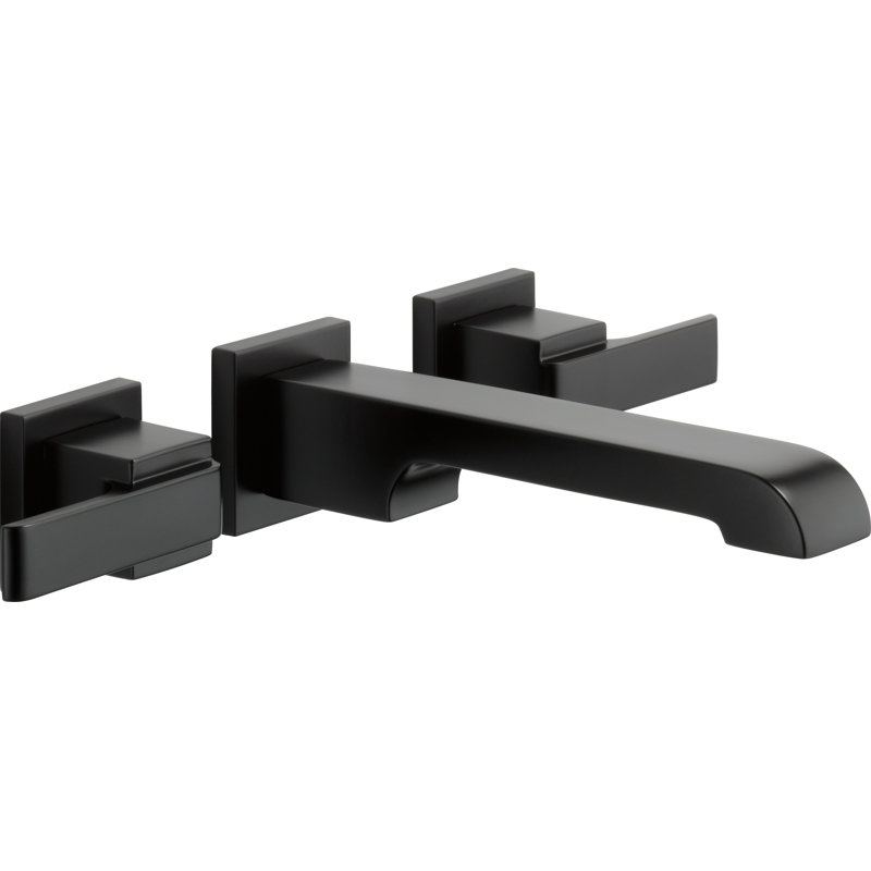 Ara Wall Mounted Bathroom Faucet, Matte Black