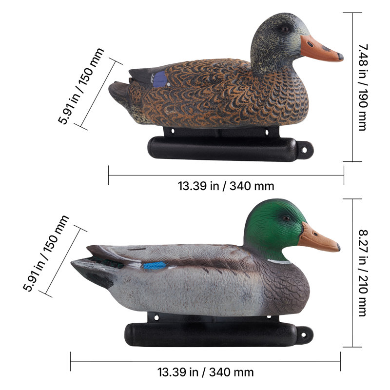 Canard flottant réaliste en plastique Duck Decoy