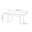 Table basse moderne, plateau et base sculpturale (39,4'' L x 23,6'' P x 16,5'' H)-1432963495