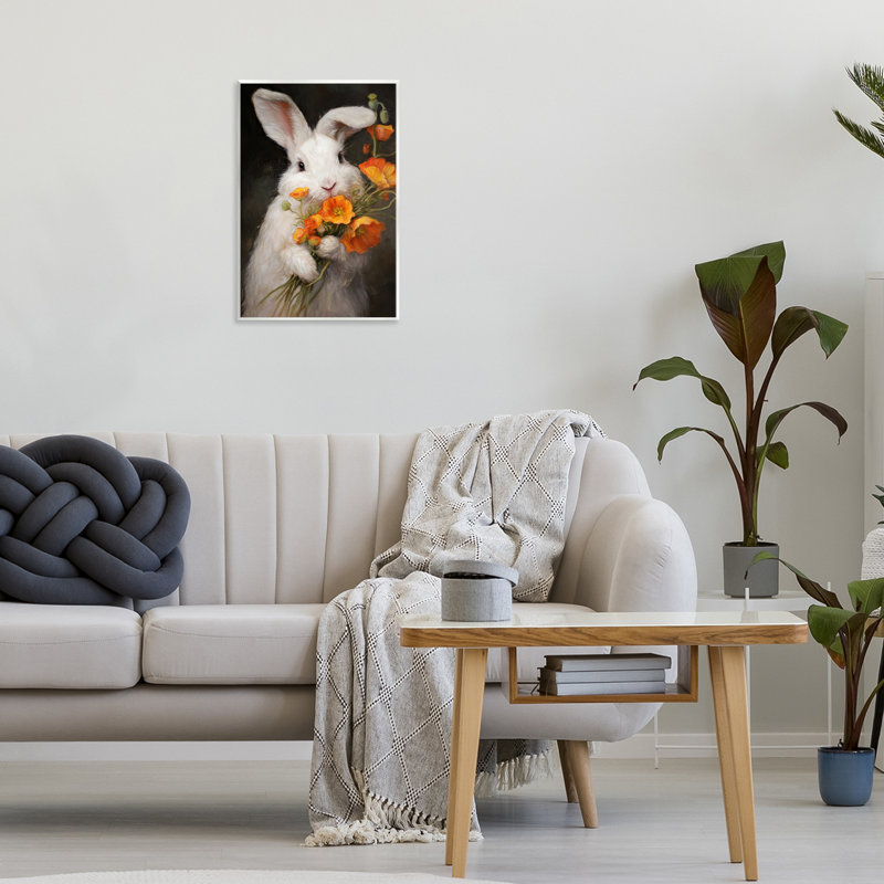Plaque murale Floppy Loves Her Poppies, design par Tina LeCour, H 15 po x l 10 po