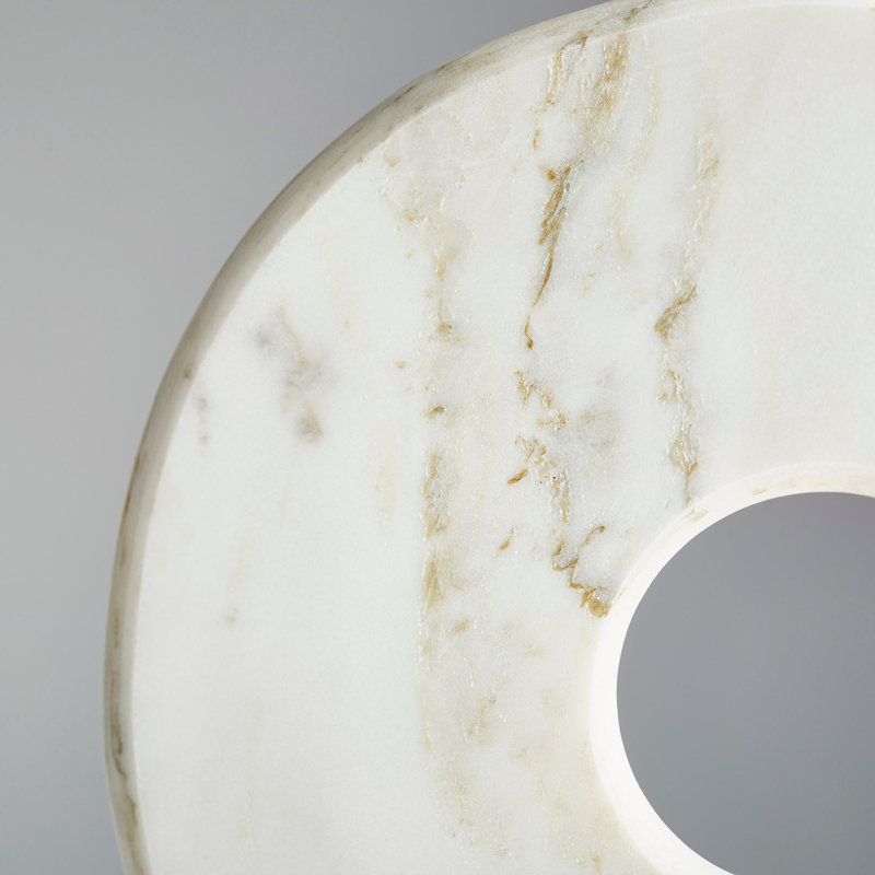 Disk On Stand Abstract Figurines & Sculptures, 17.25" H x 10.5" W x 4.25" D