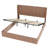 King Pine Bed Frame With Natural Wood Texture, Large Grooved Undulating Lift Storage, Stainless Steel Connection For Stability Walnut Color, Storage Function, Double Hydraulic Rods Easy Lifting-1095385761