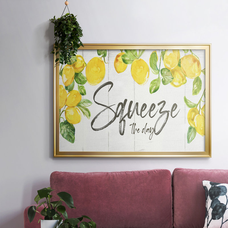 Lemon Squeeze, reproduction d'art sur toile, H 14 po x l 20 po x P 1,5 po, Or