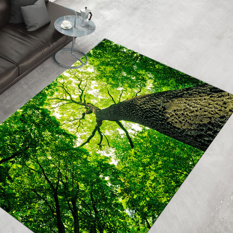 Floral Medley Non Woven Thin Type Printed Rug - Perfect Addition to Your Living Room Bedroom or Office Space