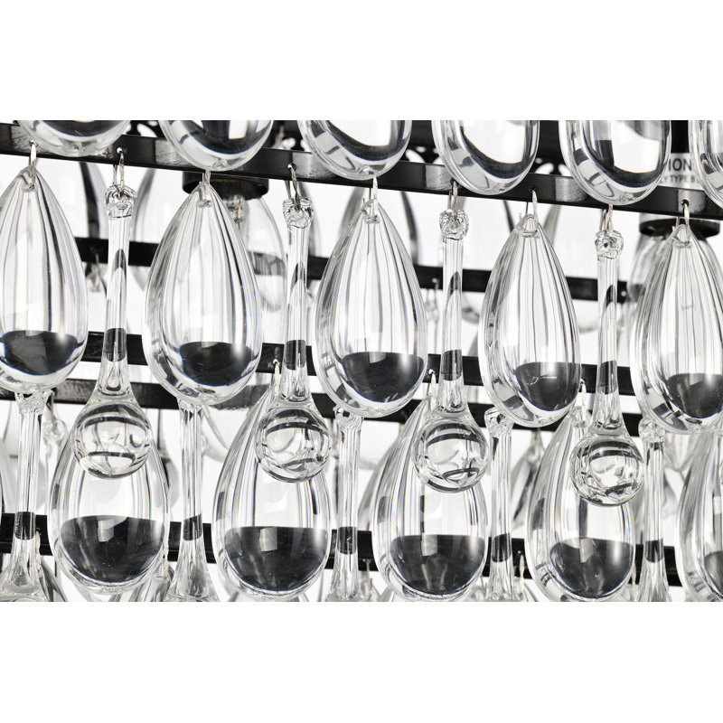 Atef 6 - Light Unique Tiered Chandelier, Antique Black, 6 Lights