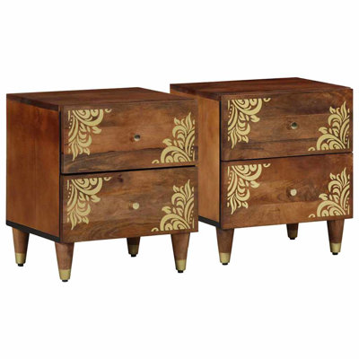 40cm W Solid Wood Bedside Table