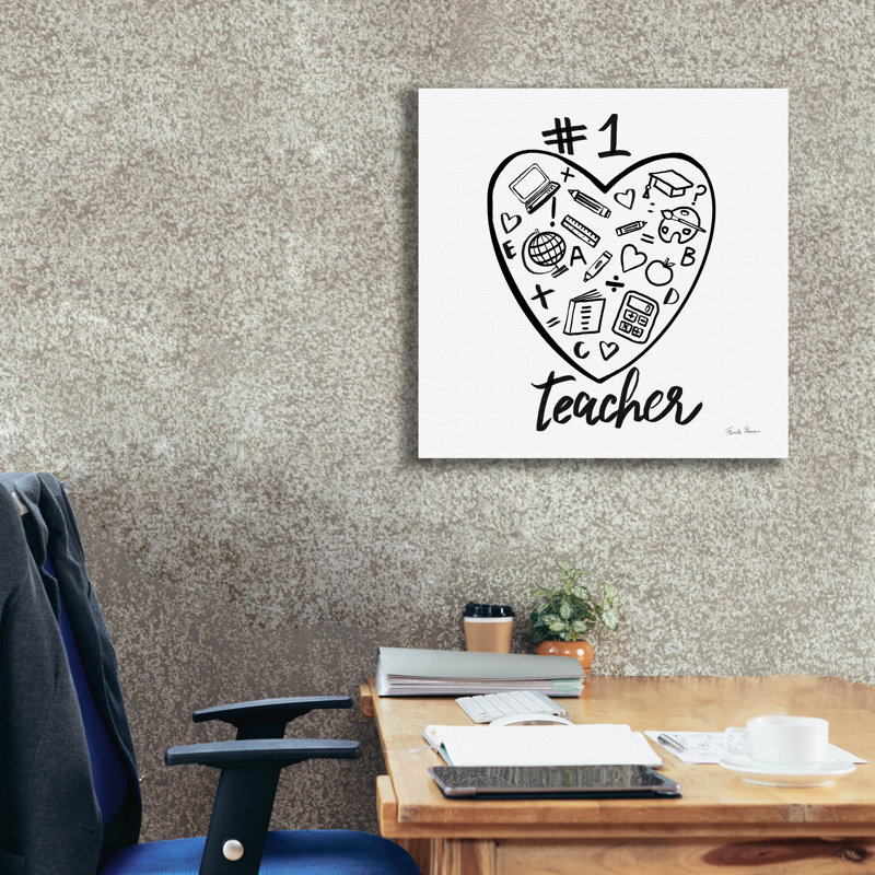  «No.1 Teacher» par Farida Zaman, art mural sur toile, 26 po x 26 po, H 26 po x l 26 po