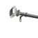 Illinois Adjustable 66" to 120" 1" Single Curtain Rod