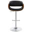 Tabouret de bar réglable noir et chrome