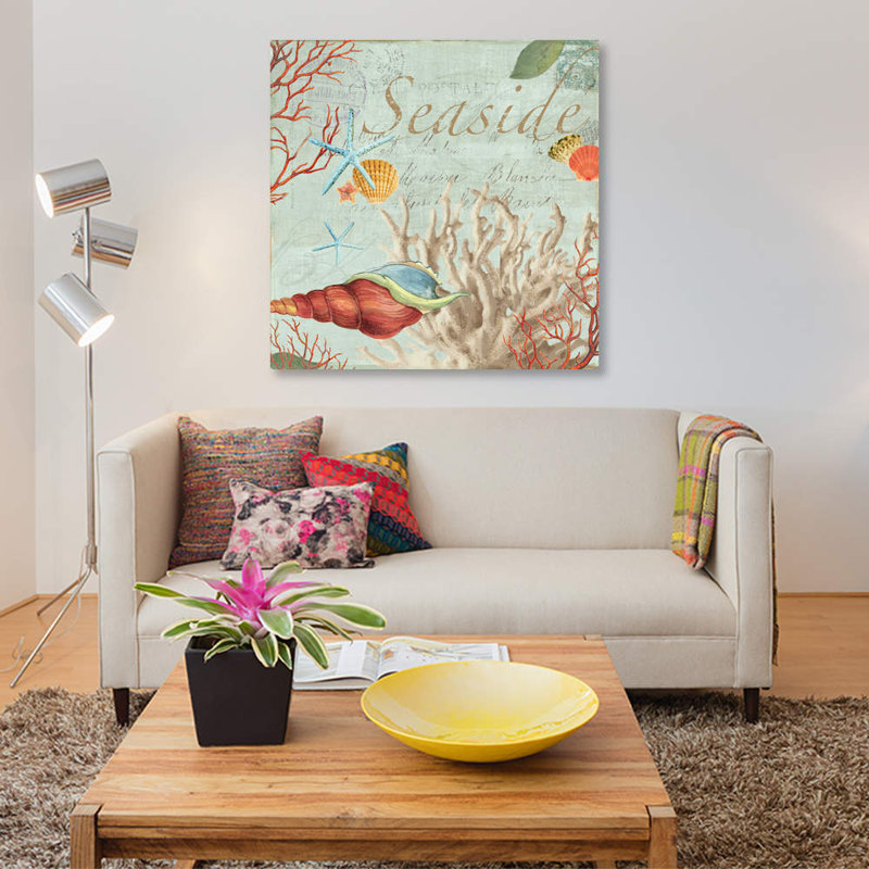 Mer, H 26 po x l 26 po x P 1,5 po, Pas de tapis, Toile tendue