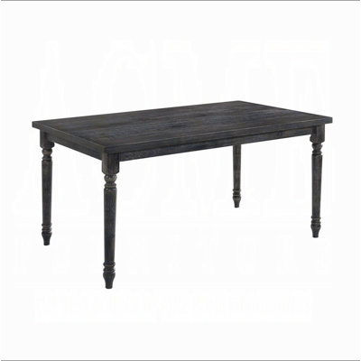 Weathered Grey Dining Table with Rectangular Top