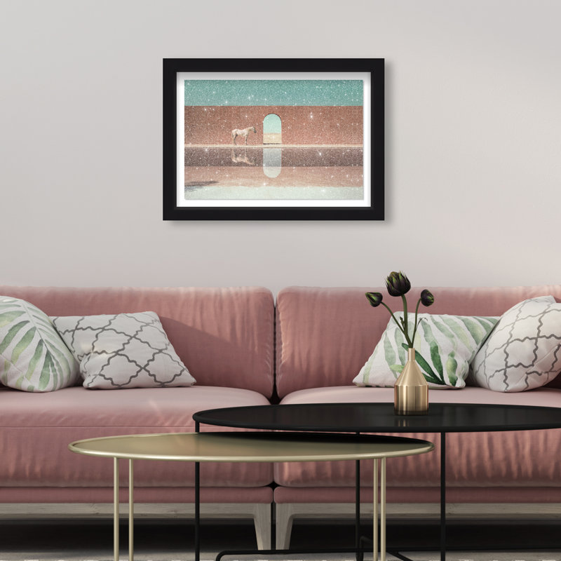 Western Reflections Print by Oliver Gal, 16.5"H x 11.5"W, Black Shadowbox