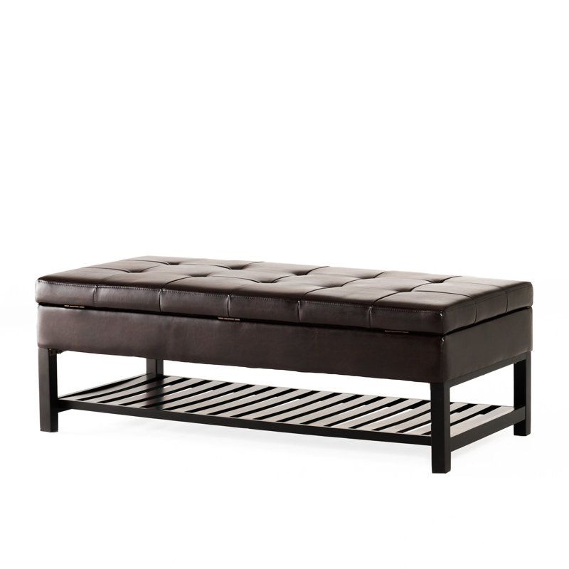 Fremont Faux Leather Ottoman
