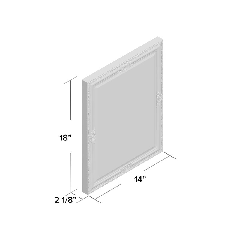Valrie Rectangle Mirror, 18" H x 14" W