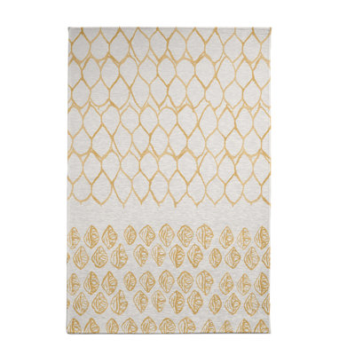 Tapis jaune géométrique