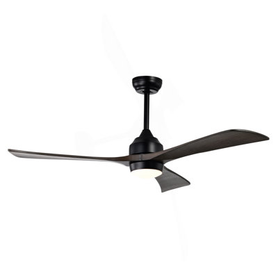 52" Ceiling Fan With Lights Remote Control,Quiet DC Motor 3 Blade Ceiling Fans 6 Speed Levels,Reversible Ceiling Fan, For Patio Living Room, Bedroom, Office,Indoor