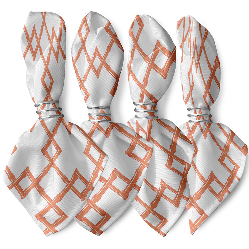 Ensemble de serviettes 4 pièces Connelly, L 18 po x L 18 po, Corail
